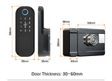 Smart lock Waterproof Wifi Fingerprint Rim Lock Smart Card Digital Code Electronic Door Lock For Home Security Mortise