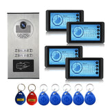 7 inch Door Bell Video Intercom Smart Doorbell Door Phone RFID Camera 12/10/8/6/4 Apartments Door Bell deurbel