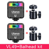 RGB Video Lights Mini LED Camera Light 2000mAh Rechargable LED Panel Lamp Photo Video Lighting  for Youtube Tik tok