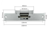 New DC12V Electric Strike Lock NO NC Narrow Fail Secure Fail Safe Electronic Locks for RFID Door Access Control System