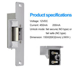 New DC12V Electric Strike Lock NO NC Narrow Fail Secure Fail Safe Electronic Locks for RFID Door Access Control System