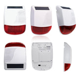 433MHz Wireless light Flash Strobe Outdoor Solar Waterproof Siren -Home Burglar Wifi GSM Home Security Alarm System
