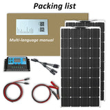 DGSUNLIGHT 100w 200w 12v portable Solar Panel Flexible 16V 800W plate CELLS Monocrystalline silicon