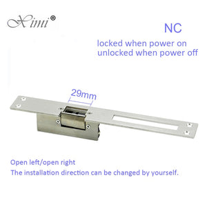 Long panel Electric Strike lock electronic door lock Fail secure or Fail safe 800KG holding force lock tongue