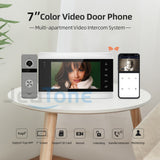 JeaTone WiFi Video Intercom Smart Tuya App Video Doorbell for Multi-Apartments with Remote Control Intercom in Private House