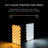 Compact Video Light with Display Screen Diffuser Mini Camera RGB Light Smartphone Selfie Lighting 3100mAh