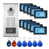 7 inch Door Bell Video Intercom Smart Doorbell Door Phone RFID Camera 12/10/8/6/4 Apartments Door Bell deurbel