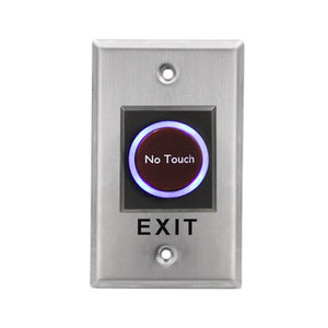 12V 24V No Touch Exit Button Release Switch Opener NO COM NC LED Light for Door Access Control System Entry Open