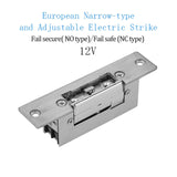 European Electric Strike Door Lock Adjustable Electric Strike Locks Durable Lock Tongue Access Control Locks Double Unlock Mode