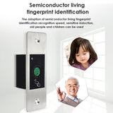12V DC RFID Reader Keyless Door Opener Metal  Access Control Keypad 800 Users Mini  IP66 Waterproof Embedded Fingerprint Reader
