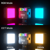 RGB Video Lights Mini LED Camera Light 2000mAh Rechargable LED Panel Lamp Photo Video Lighting  for Youtube Tik tok