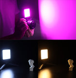 RGB Video Lights Mini LED Camera Light 2000mAh Rechargable LED Panel Lamp Photo Video Lighting  for Youtube Tik tok