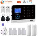 433MHz Wireless WIFI GSM Home Security Alarm System - Smart Home Alarm System With Motion Sensor With Alexa &amp; Google Home