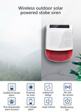 433MHz Wireless light Flash Strobe Outdoor Solar Waterproof Siren -Home Burglar Wifi GSM Home Security Alarm System
