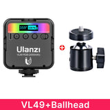 RGB Video Lights Mini LED Camera Light 2000mAh Rechargable LED Panel Lamp Photo Video Lighting  for Youtube Tik tok