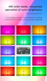 Compact Video Light with Display Screen Diffuser Mini Camera RGB Light Smartphone Selfie Lighting 3100mAh