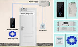 YiToo RFID Fingerprint Access Control System Door Lock, IP68 Fully Waterproof Electric Lock Set For Home Safe, Outdoor
