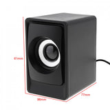 D-205 Portable 3W USB 2.0 Computer Subwoofer Combination Speakers with 3.5mm Audio Plug for Desktop Laptop PC Smartphone