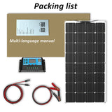 DGSUNLIGHT 100w 200w 12v portable Solar Panel Flexible 16V 800W plate CELLS Monocrystalline silicon