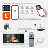 JeaTone WiFi Video Intercom Smart Tuya App Video Doorbell for Multi-Apartments with Remote Control Intercom in Private House