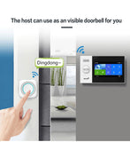 Wireless WIFI GSM Home Burglar Security Alarm System SMS Tuya Smart Life APP Control With 4.3Inch Touch Screen Alarm Kits