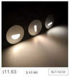 3W Recessed Led Stair Light AC85-265V Indoor IP20 Outdoor IP65 Corner Wall lights Stairs Step stairway Hallway staircase lamp