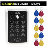RFID Keypad Keyboard Access Control System Waterproof Cover Outdoor 10pcs EM4100/TK4100 Keyfobs Door Opener for Home Lock System