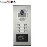 Wifi 2/3/4/6 Screens Units Apartment Video Intercom with HD Call Button Doorbell Camera Tuya Rfid Keys APP Open Door