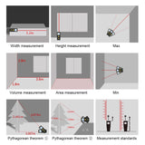 Mileseey Laser Distance Meter Electronic Roulette Digital Tape Rangefinder Level Bubble Trena Metro Range Finder Measuring Tools