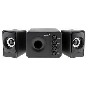 D-205 Portable 3W USB 2.0 Computer Subwoofer Combination Speakers with 3.5mm Audio Plug for Desktop Laptop PC Smartphone