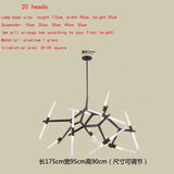tree branch lamp  Post modern designer Nordic led chandelier tree fork restaurant chandelier villa living room Chandelier