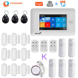 Smart Security Alarms For Home WIFI Wireless Home Alarm APP Remote Control Compatible With Alexa House Alarm Systems
