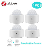 Zigbee 2 in 1 Mini PIR Motion Human Body Sensor Detector Security Alarm Brightness Luminance Detection Lux Meter Tuya Smart Life