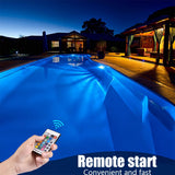 AC12V 7 Pool Light RGB Submersible Light Wall Mounted LED Swimming Pool Spotlight IP68 Waterproof Lamp with Remote Controller