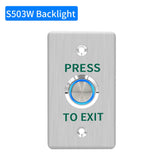 Waterproof Door Push Exit Button Gate Release Switch Opener COM NC NO LED Backlight For Door Access Control System Entry Outdoor