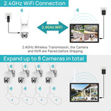 3MP WiFi Home Security Kit 10.1&quot;Monitor NVR Kit Wireless PTZ Security Camera System 2Way Audio CCTV Surveillance Cameras Set HDD