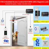 12V DC RFID Reader Keyless Door Opener Metal  Access Control Keypad 800 Users Mini  IP66 Waterproof Embedded Fingerprint Reader