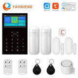 Smart Home Alarm System Wireless Home Alarm Support Alexa &amp; Google Home With Temperature Humidity Display Security Alarms