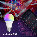 Tuya E27 Smart Light Bulb 9W LED Lamp Dimmable Bulb Timer RGBCW LED Light Smart Life App Control Support Alexa Google Home Alice