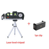 Multi-function High Precise Laser Leveling Instrument Steel Ruler Straight Line Laser Level Aligner Vertical Measure Tape