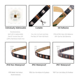 WS2811 WS2812B WS2813 WS2815 5050 RGB Smart LED Strip Individually Addressable IC 30/60/144Pixels/Leds/m Tape Light IP30/65/67
