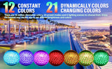 Led Pool Light Bluetooth Control Waterproof IP68 47W RGB Swimming Pool Light with 4.7 M Cord Three Channels
