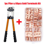 260/240/60CPS Assortment Car Auto Copper Ring Terminal Wire Crimp Connector Bare Cable Battery Terminals Soldered Connectors Kit