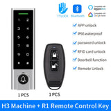 Zine-Alloy IP66 Waterproof Smart TTLock App  Bluetooth Fingerprint or Bell Access Control Keypad Opener Reader Door Lock System