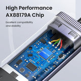 USB C Ethernet Adapter 1000/100Mbps USB Lan RJ45 Thunderbolt 3 for Laptop Macbook Samsung iPad USB Ethernet Network Card