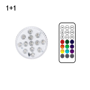 USB Rechargeable Submersible Swimming Pool Light RGB Led Night Light with Suction Cup RF Control Outdoor Garden Underwater Lamp