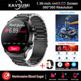 ECG+PPG Painless Non invasive Blood Glucose Smart Watch Men sangao Laser Treatment Blood Pressure Health Sports Smartwatch Men