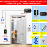 12V DC RFID Reader Keyless Door Opener Metal  Access Control Keypad 800 Users Mini  IP66 Waterproof Embedded Fingerprint Reader