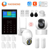 Smart Home Alarm System Wireless Home Alarm Support Alexa &amp; Google Home With Temperature Humidity Display Security Alarms