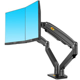 NB F195A 3-12kg Aluminum 22-32" Dual computer screen stand Gas Spring Arm Full Motion double PC Monitor Holder Support